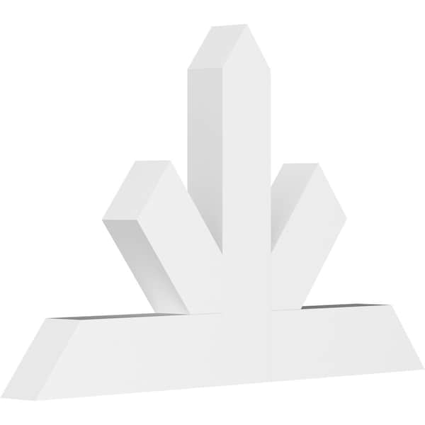 Ekena Millwork Saratoga Architectural Grade PVC Gable Bracket, 48"W x 30"H x 4"D x 6"F, 15/12 Pitch GBP048X30X0406SAR00 - main